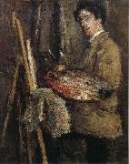James Ensor Self-Portrait at the Easel oil on canvas